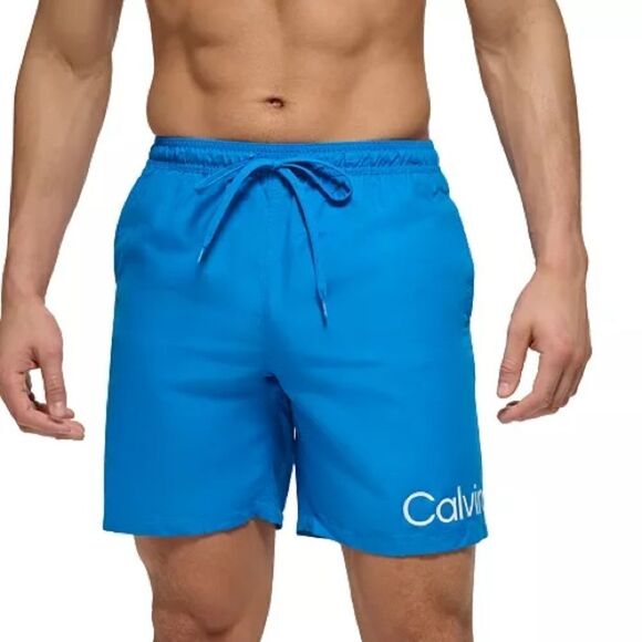 CALVIN KLEIN Men's Logo Volley Swim Trunks XXL - Picture 1 of 15